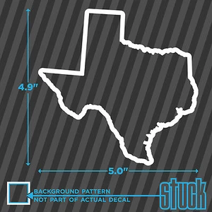 Texas State Outline - size - vinyl decal sticker track map style - Picture 1 of 1