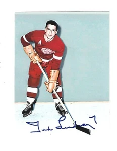 RARE TED LINDSAY HOF (DEC. 2019) RED WINGS AUTOGRAPHED PHOTO CARD !! - Picture 1 of 1