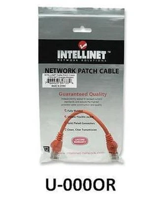 Intellinet 0.5Ft CAT5E UTP Ethernet RJ45 Patch Cable OR - Image 1 of 3