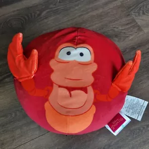 Disney Little Mermaid Sebastian Plush Red Round Cloud Pillow W/claws NorthWest - Picture 1 of 11
