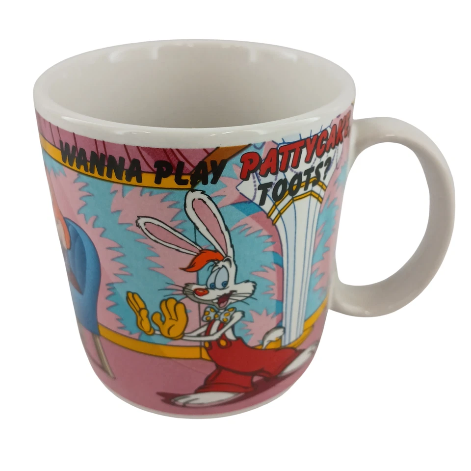 Taza de colección Disney Roger Rabbit 1987 Applause ¿Quieres jugar pattycake toots? con caja Foto 1 de 4
