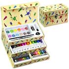 54 Pieces Kids Art Artist Set in a Box with Drawers Pens Pencils Crayons Paints