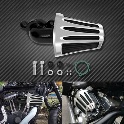 Sucker Chrome Air Cleaner Air Filter Gray Element Fit For Harley Sportster 04-21 - Image 1 of 4