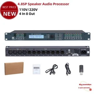 4.8SP 110V/220V 4 In 8 Out Digital Speaker Audio Processor Stage Audio Effector - Picture 1 of 3