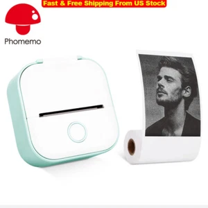 Phomemo T02 Pocket Bluetooth Thermal Photo Printer 203dpi Sticker Printer-Green - Picture 1 of 9