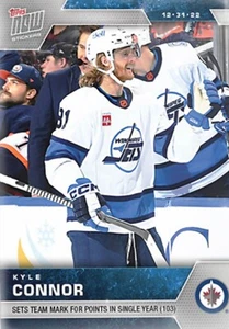 2022-23 Topps Now NHL PEGATINA WINNIPEG JETS KYLE CONNOR #133 ESTABLECE RÉCORD DE EQUIPO - Imagen 1 de 1