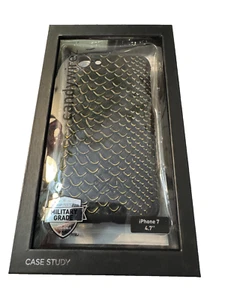 Candywirez Case Study Cover for Apple iPhone 7 - Black Scales - Picture 1 of 2
