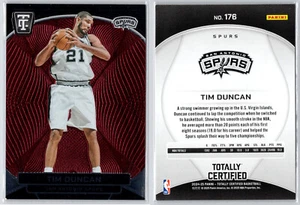 2024-25 Panini Totally Certified Maroon Mirror #176 Tim Duncan San Antonio Spurs - Picture 1 of 1