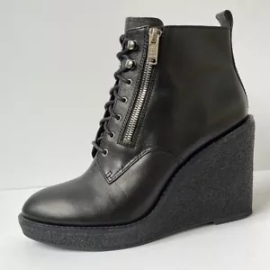 MARC by Marc Jacobs Womens Kit Zip Wedge Leather Bootie, Black EU39 US9 - Picture 1 of 8
