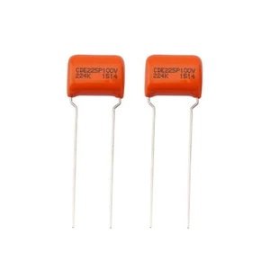 CDE 2Pcs Sprague Guitar Bass Orange Drop Capacitor Tone Cap .22uF 225P 224K 100V - Picture 1 of 4