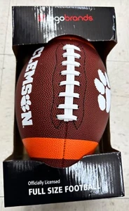 Neu im Karton Clemson Tigers TEAM BRAUN LOGO FOOTBALL VOLLE GRÖSSE ZUSAMMENGESETZSTOFF - Bild 1 von 5