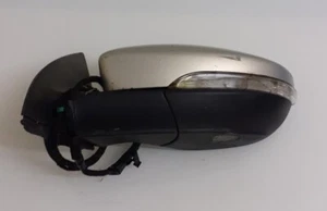 VW EOS 09-13 LEFT PASSENGER ELECTRIC WING MIRROR GLASS LOOSE & INDICATOR CRACKED - Picture 1 of 4