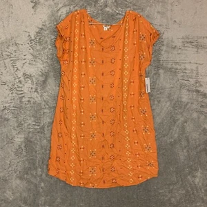 Sonoma Women Boho Southwestern Tribal Dolman Sleeve V Neck Shift Dress XL NWT - Picture 1 of 10