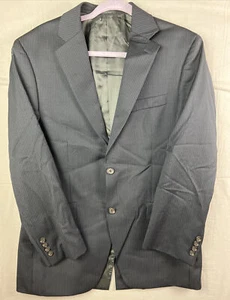 Lauren Ralph Lauren Black Pinstripe Wool Blazer Sport Coat Suit Jacket 38R - Picture 1 of 7