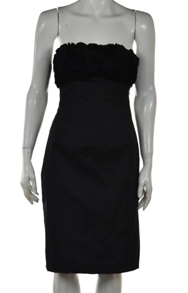 Женское платье Catherine Malandrino размер 0 черное без бретелек длина до колена - Изображение 1 из 4