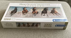 Clementoni High Quality Panorama 1000 Pcs Puzzle HORSES Made in Italy - Picture 1 of 4