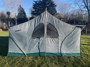 Vintage Eureka Riverside Cabin Wall Tent With Aluminum Poles Canvas Top 12’x9’ - Picture 1 of 24