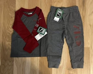 NWT Puma Long Sleeve Shirt And Sweatpants Set 3T - Picture 1 of 8
