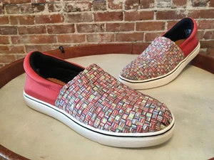 Bernie Mev Ofelia Stretch Woven Comfort Sneaker Opal Coral 39 8.5 NEW - Picture 1 of 3
