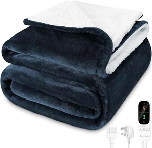 MYCARBON Heated Blanket 160 * 180cm, Soft Flannel Sherpa Electric Heated Throw - Picture 1 of 7