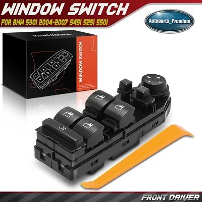Interruptor de ventana eléctrica delantero izquierdo bmw 530i 2004-2007 545i 2004-2005 525i 550i Foto 1 de 4