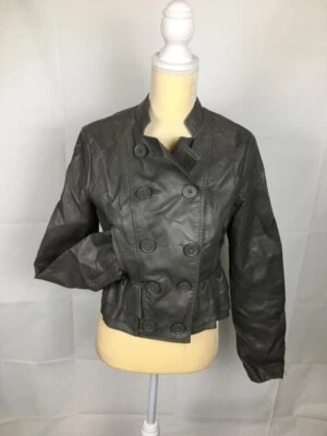 Куртка байкерская Xhilaration Moto искусственная кожа мягкая угольно-серая размер M Gr8 состояние - Изображение 1 из 3