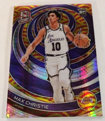 2022-23 Spectra #184 Max Christie RC Yellow Red /75 ROOKIE - Image 1 of 2
