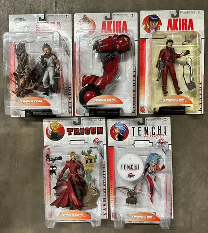 LOT OF 5 McFarlane Anime Figures Akira/Tenchi/Trigun Kaneda Spawn Cartoons Cover