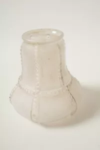 Clear & Frosted Glass Lamp Shade (HSE) Bell Shape (JSF6) 4.75" Dot Patterns - Picture 1 of 7