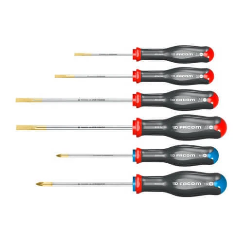 Facom Protwist 6 Piece Slotted and Pozi Screwdriver Set - Image 1 of 1