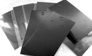 Jewellery Display Cards Earring Black Plain & Self Adhesive Bags  9cm x 5cm - Picture 1 of 5