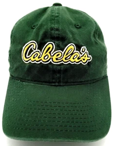 Cabela's Dad Hat Baseball Cap OSFA Strapback Green Yellow Embroidered Logo - Picture 1 of 9
