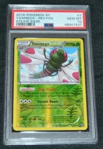 Juego de Tarjetas de Pokémon de Asedio de Vapor Inverso Holo Foil Yanmega # 7/114 PSA 10 GEMA COMO NUEVA - Imagen 1 de 1
