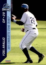 2015 Charlotte Stone Crabs Choice 4 Yoel Araujo Dominican Republic Baseball Card