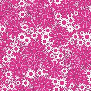 Baby Talk Floral Daisies Pink 100% Cotton Fabric by The Yard - Picture 1 of 1