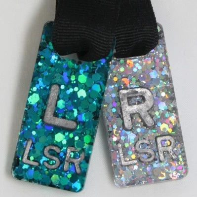 Pair of Glitter X-ray Markers. Up to 3 initials/letters. Includes free ribbon - Image 1 of 4