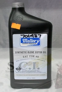 MALLORY HIGH PERFORMANCE SILVER SYNTHETIC BLEND FC-W 4-STROKE ENGINE OIL 25W40 - Bild 1 von 1