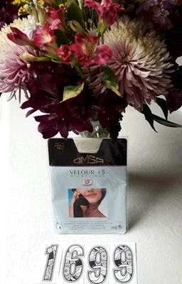 Meia-calça de veludo OMSA em marfim 15 denier tamanho 2 (pequena) derreteria nova na caixa - Imagem 1 de 3