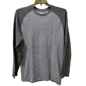 Polo Ralph Lauren Mens XL Gray Long Sleeve Waffle Knit Raglan Shirt - Picture 1 of 5