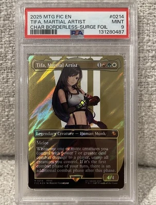2025 MTG FINAL FANTASY COMMANDER SURGE FOIL #0214 TIFA, MARTIAL ARTIST PSA 9 - Image 1 of 2