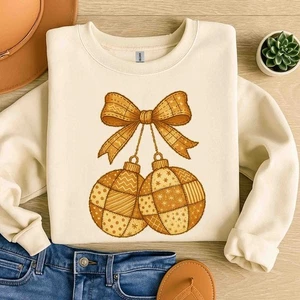 Discokugel Coquette Weihnachtsshirt, Erwachsene und Kinder T-Shirt, Sweatshirt, Hoodie - Bild 1 von 10