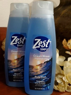 2 Zest Ocean Wave Body Wash - Enriched with Sea Minerals - Rich Lathering Cleans - Image 1 of 3