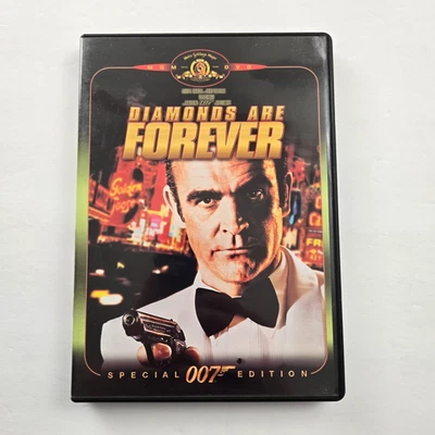007 James Bond Diamonds Are Forever DVD 1971 2000 Sean Connery Jill St John - Image 1 of 4