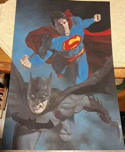 Vier Frederici Williamson gestempelte Poster DC Comic Art Superman, Batman, Joker - Bild 1 von 9