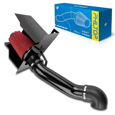 3.75" High Flow Cold Air Intake Kit w/ Heat Shield for Hummer H2 2003-2009 - Image 1 of 4