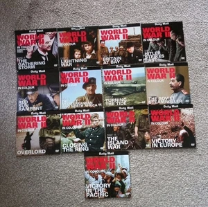 World War 2 in Colour Full Set of 13 Dvds Daily Mail Promo Bundle   - Picture 1 of 14
