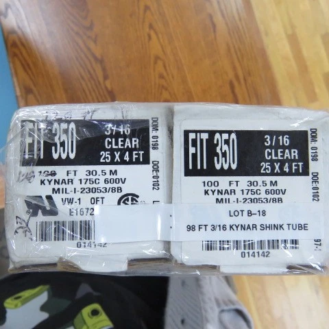 AlphaWire FIT350-3/16-CLR-25X4 Cantidad de 16 por Lote 3/16 Tubo retráctil Kynar transparente, Foto 1 de 1