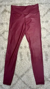 Zyia Active glänzende Damen-Leggings Größe 8-10 Lipgloss Metallic leicht und eng - Bild 1 von 5