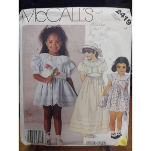 Vintage McCall's Pattern 2419 Children's Dress & Cummerbund Child Size (1986) - Picture 1 of 2