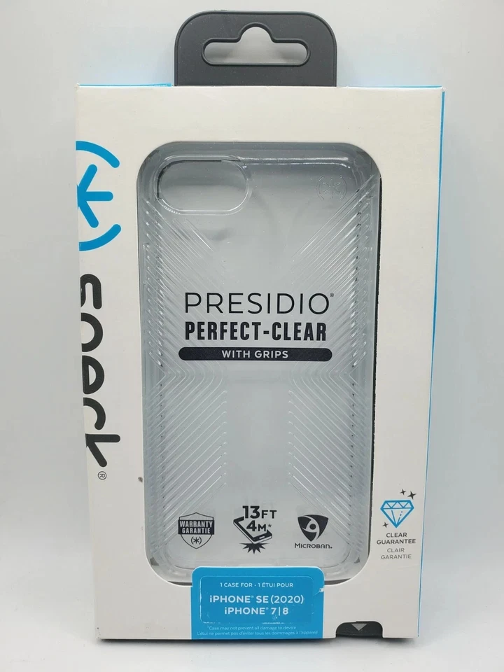 Speck Presidio Clear With Grips Case for iPhone SE2022/2020 iPhone 8 & 7 - Clear - Image 1 of 1